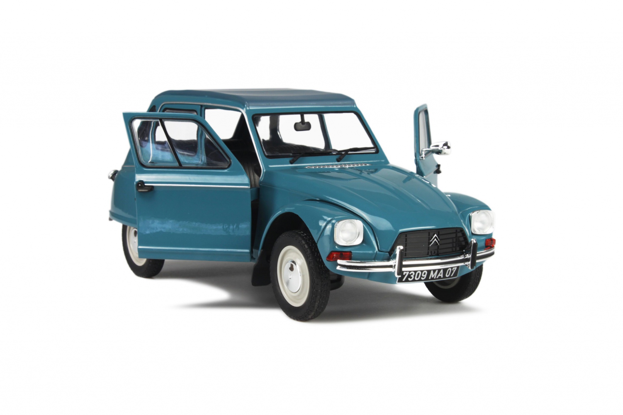 Miniature Voiture Citroën Dyane 6 Bleue 1:60 Welly - Métal Diecast Neuf En Boîte