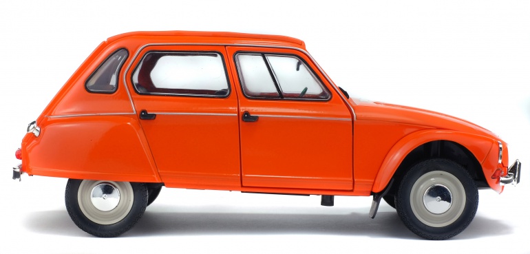 Citroën Dyane 6 Orange 1978 – Miniature Metro 1/24 – Ouvrants Et Suspensions – 2009