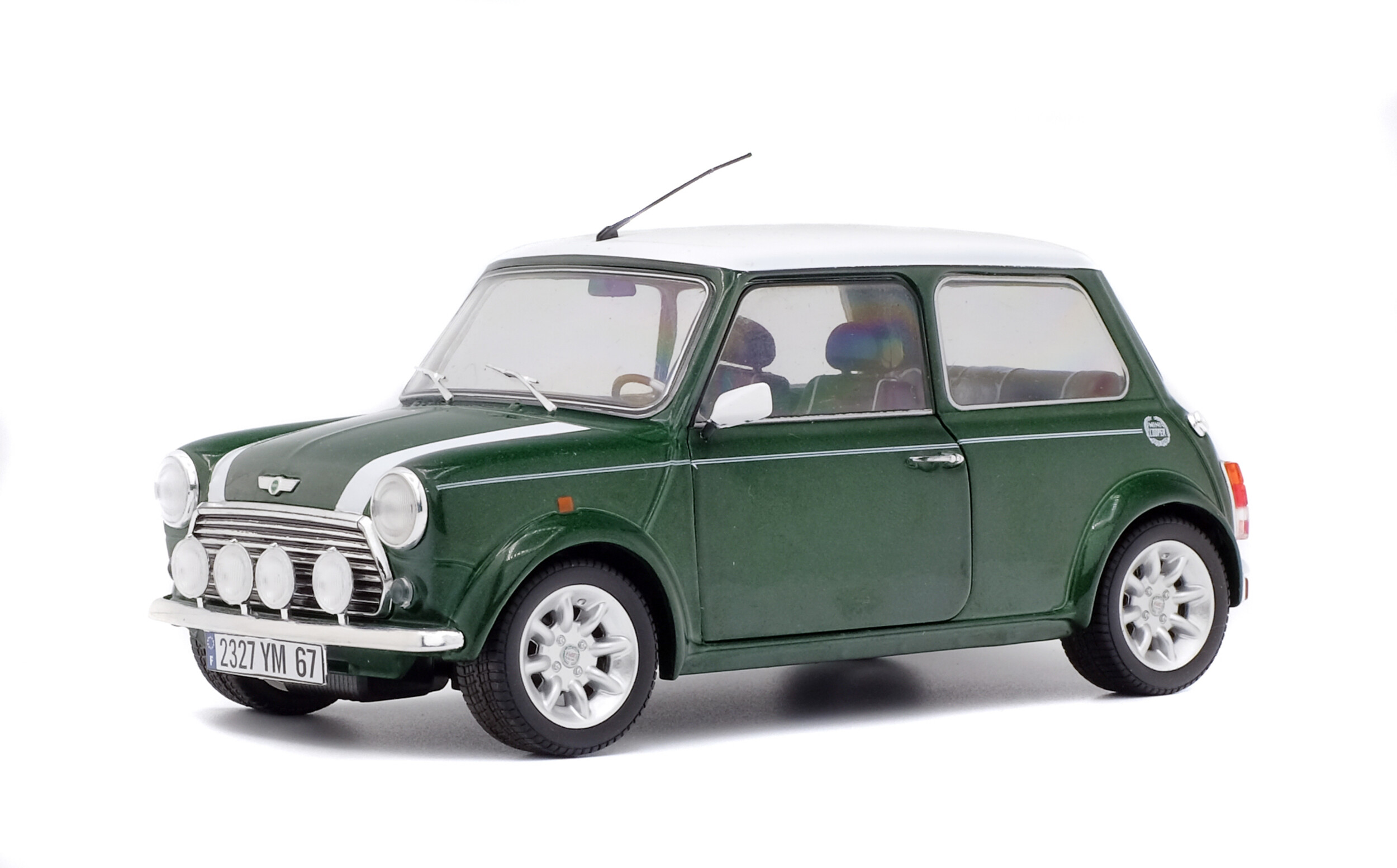 green mini cooper toy car