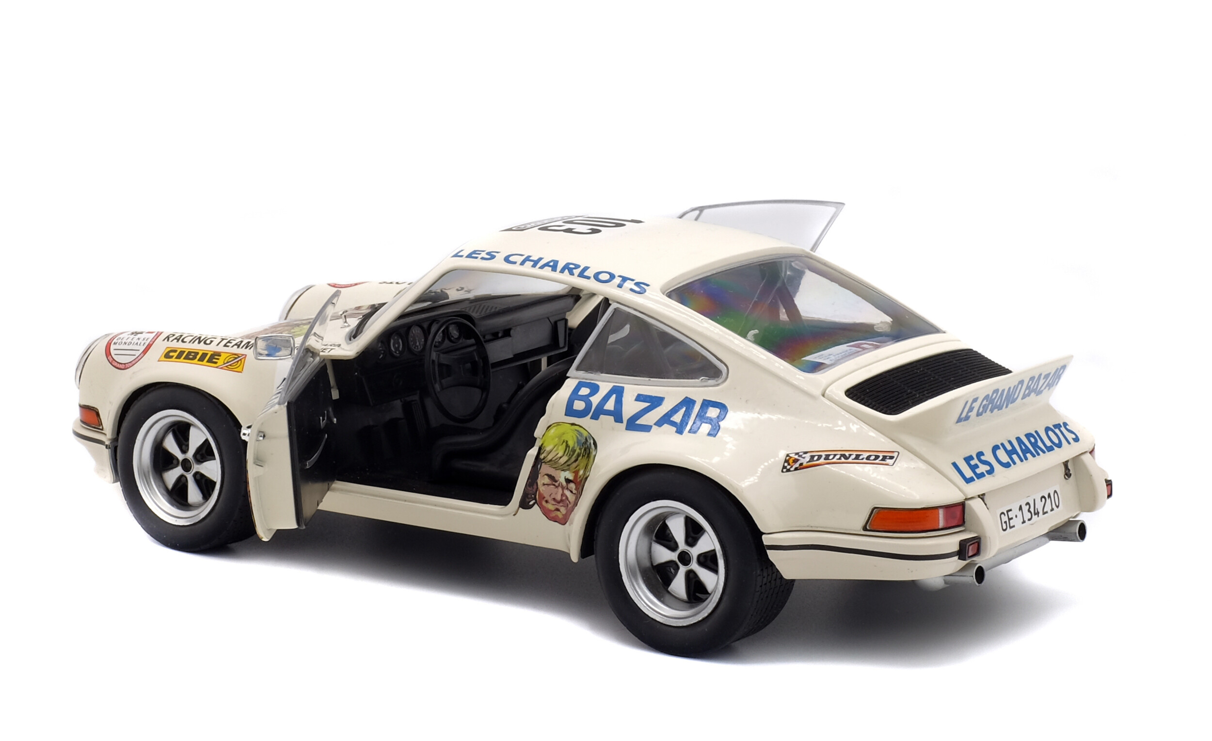Porsche 911 rsr rally tour de france 1973 le grand bazar 1:18 solido 1801106 