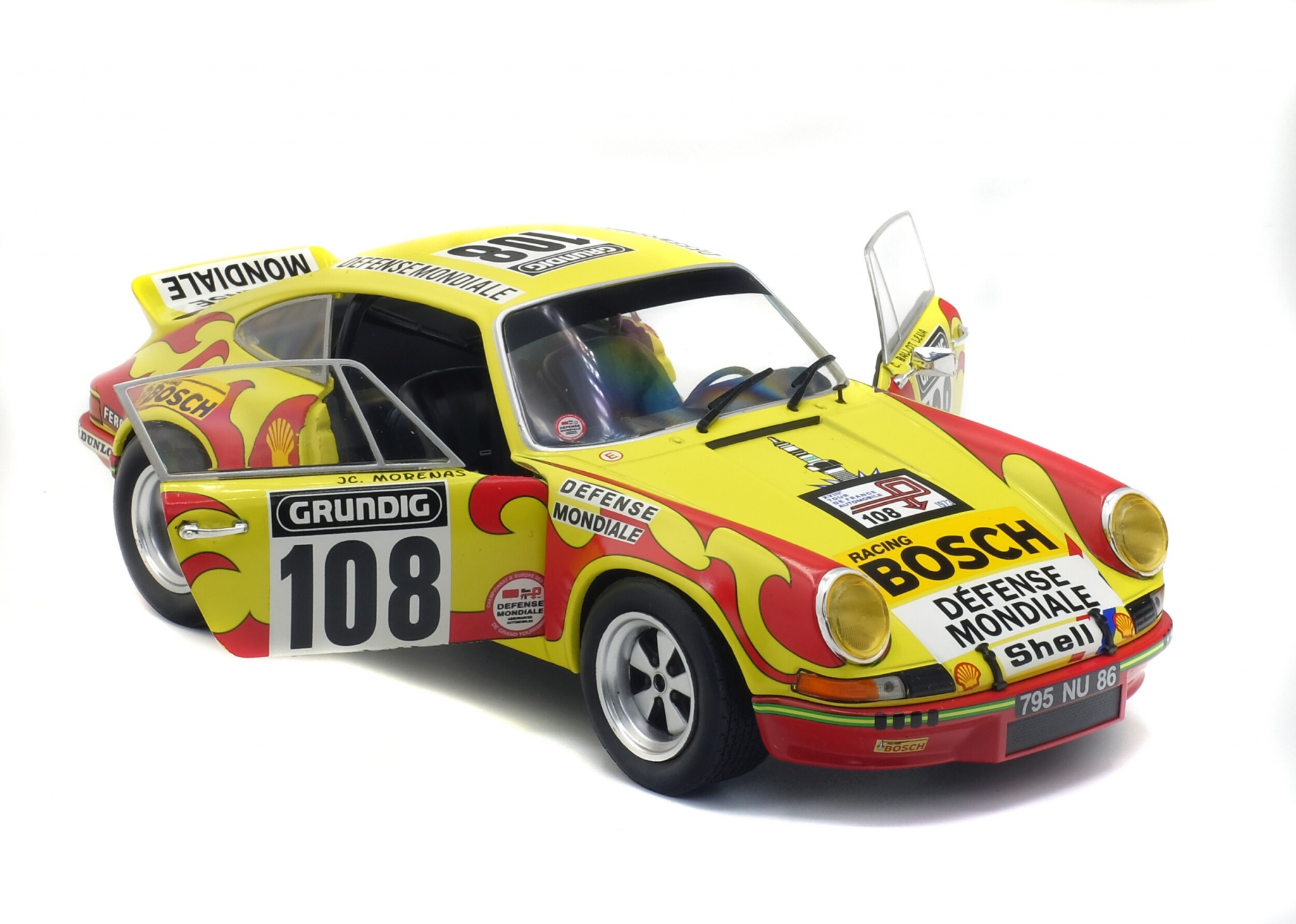 PORSCHE 911 Carrera RSR Tour de France 1973 Lafosse / Angoulet - Solido Scale 1:18 (S1801118) - Racing Modelismo