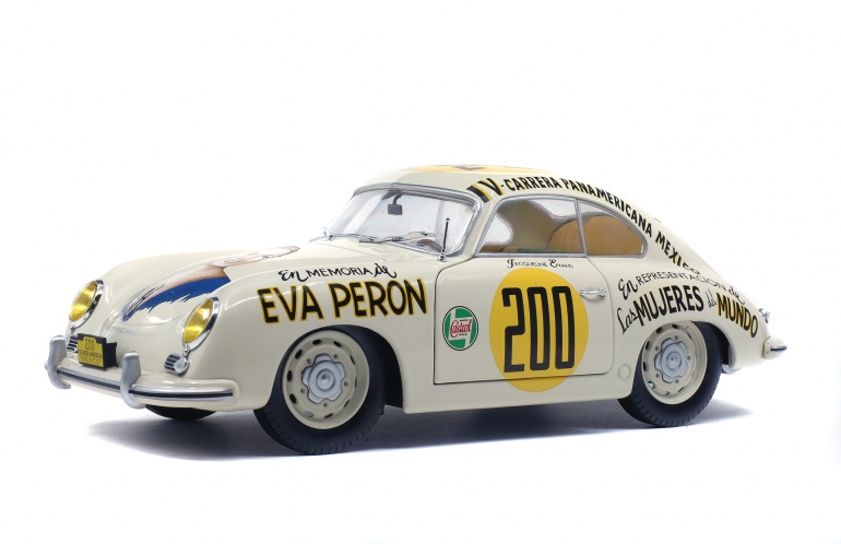 Porsche 356 PRE-A No.200, Carrera Panamericana 1963 Eva Peron 1:18 Solido - Schu