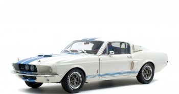 SHELBY MUSTANG GT500 - WIMBLEDON WHITE / BLUE STRIPES -1967