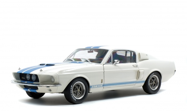 SHELBY MUSTANG GT500 - WIMBLEDON WHITE / BLUE STRIPES -1967