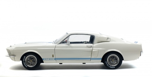 SHELBY MUSTANG GT500 - WIMBLEDON WHITE / BLUE STRIPES -1967