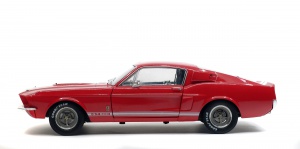 SHELBY MUSTANG GT500 - CANDY APPLE RED / WHITE STRIPES -1967