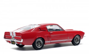 SHELBY MUSTANG GT500 - CANDY APPLE RED / WHITE STRIPES -1967