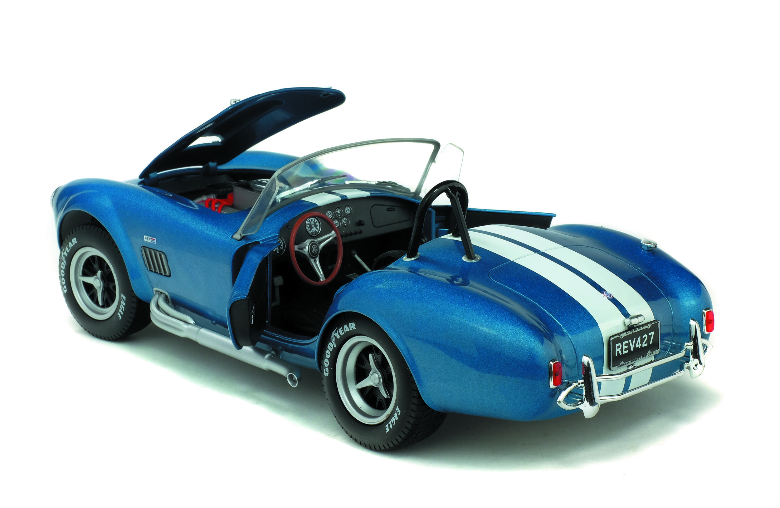 ｊ　 AC COBRA 427 MK.2メタリックブルー 1/18 Solido 1/18 Scale AC Cobra 427 MK2 Car Dicast Model, Blue