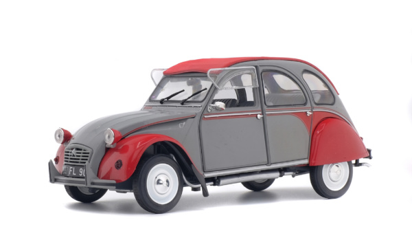 CITROEN 2CV6 DOLLY - GRISE & ROUGE -1985