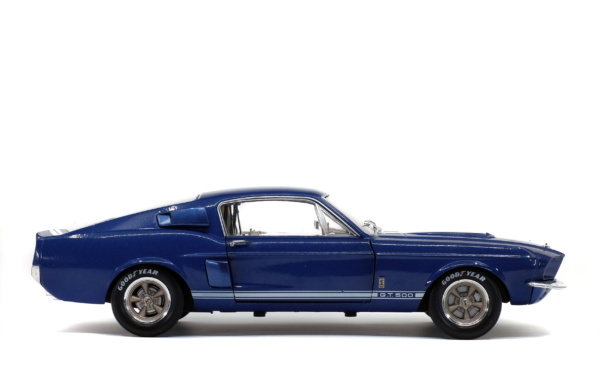 SHELBY MUSTANG GT500 - NIGHTMIST BLUE/ LIGHT GREY STRIPES -1967