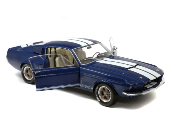 SHELBY MUSTANG GT500 - NIGHTMIST BLUE/ LIGHT GREY STRIPES -1967