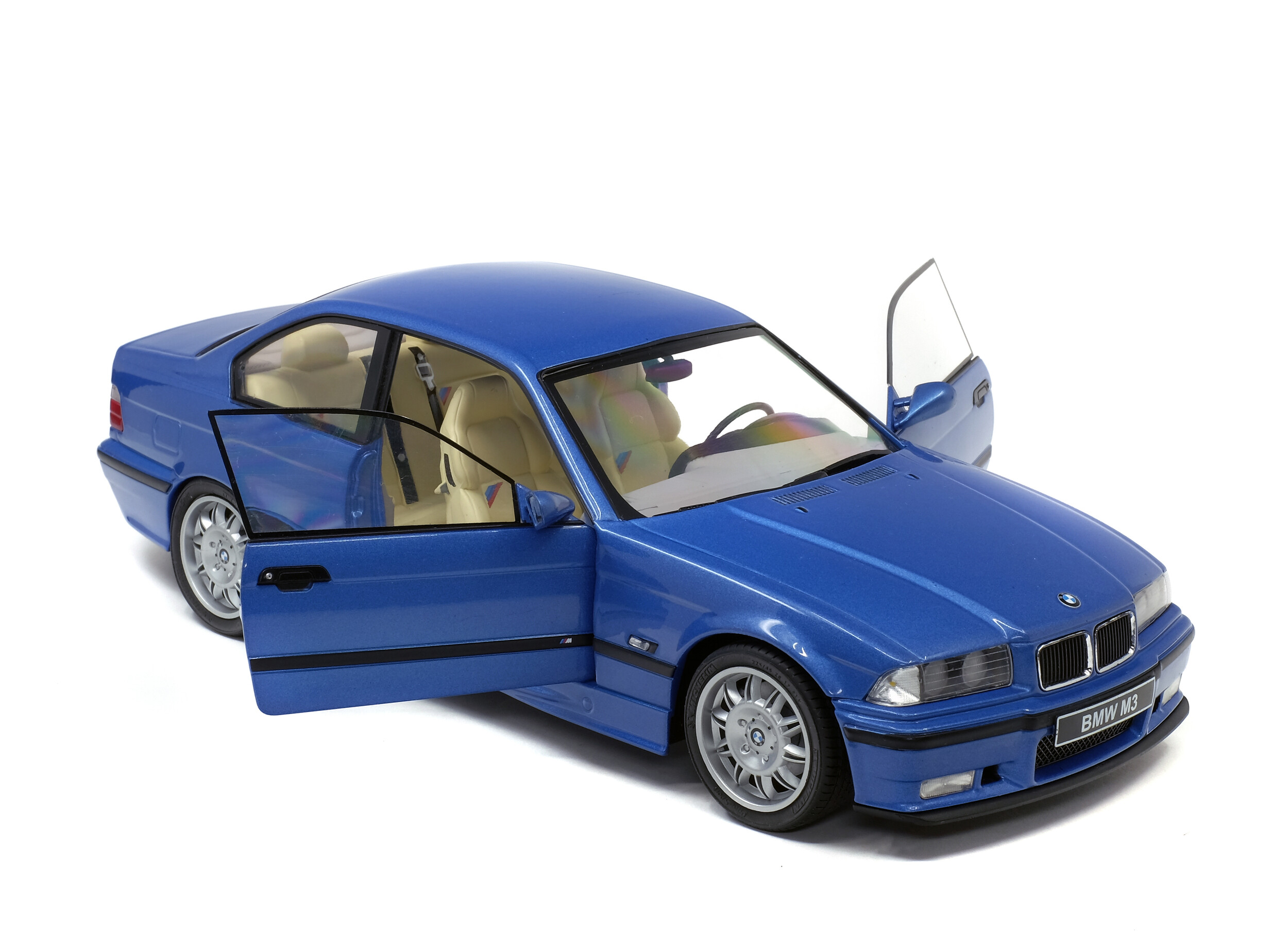 Bmw - vehicule 1:18 e36 coupe m3 bleu estoril 1990, vehicules-garages