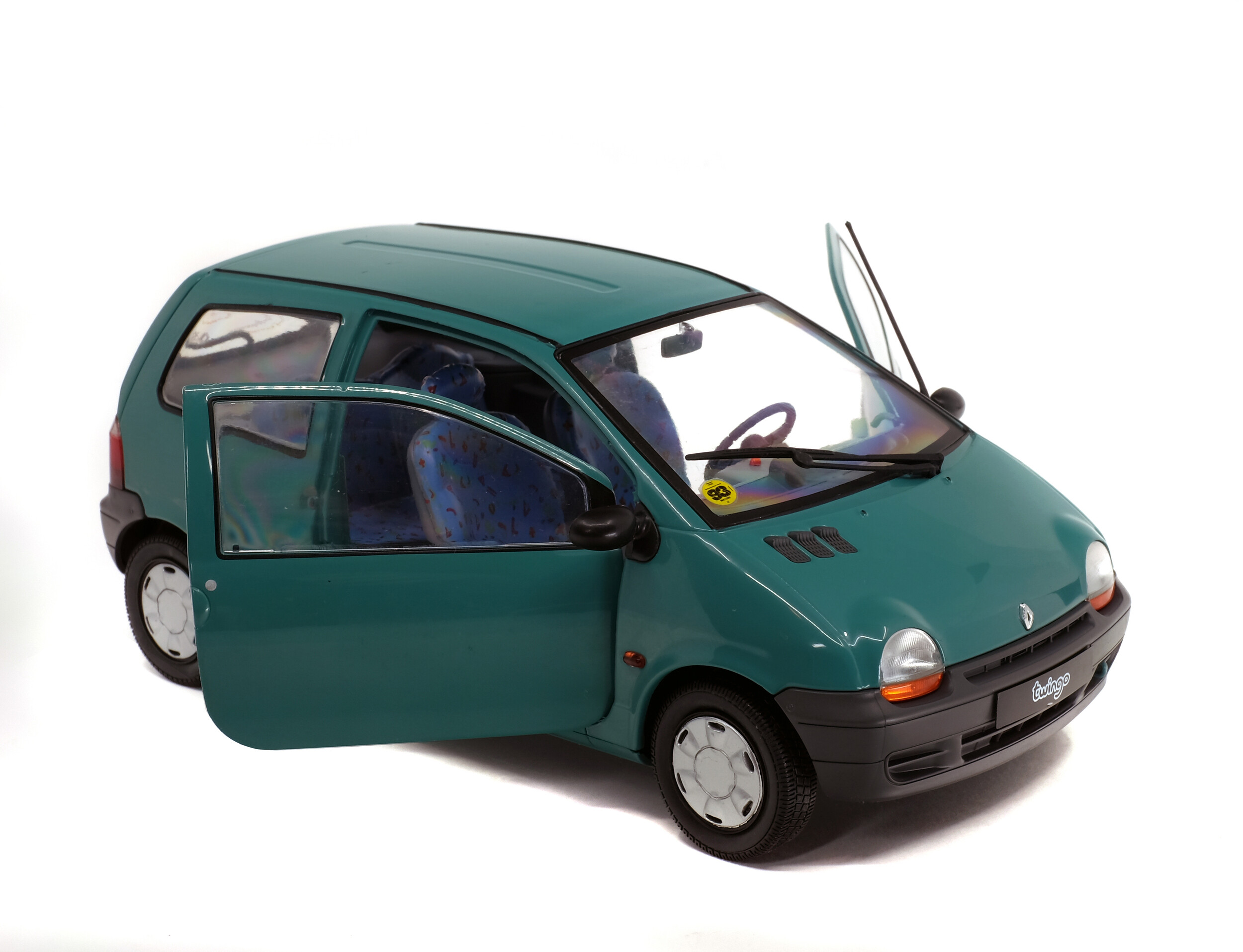 LJ777 ANSON 30341 1/18 1:18 Voiture Renault Twingo toit ouvrant bleu