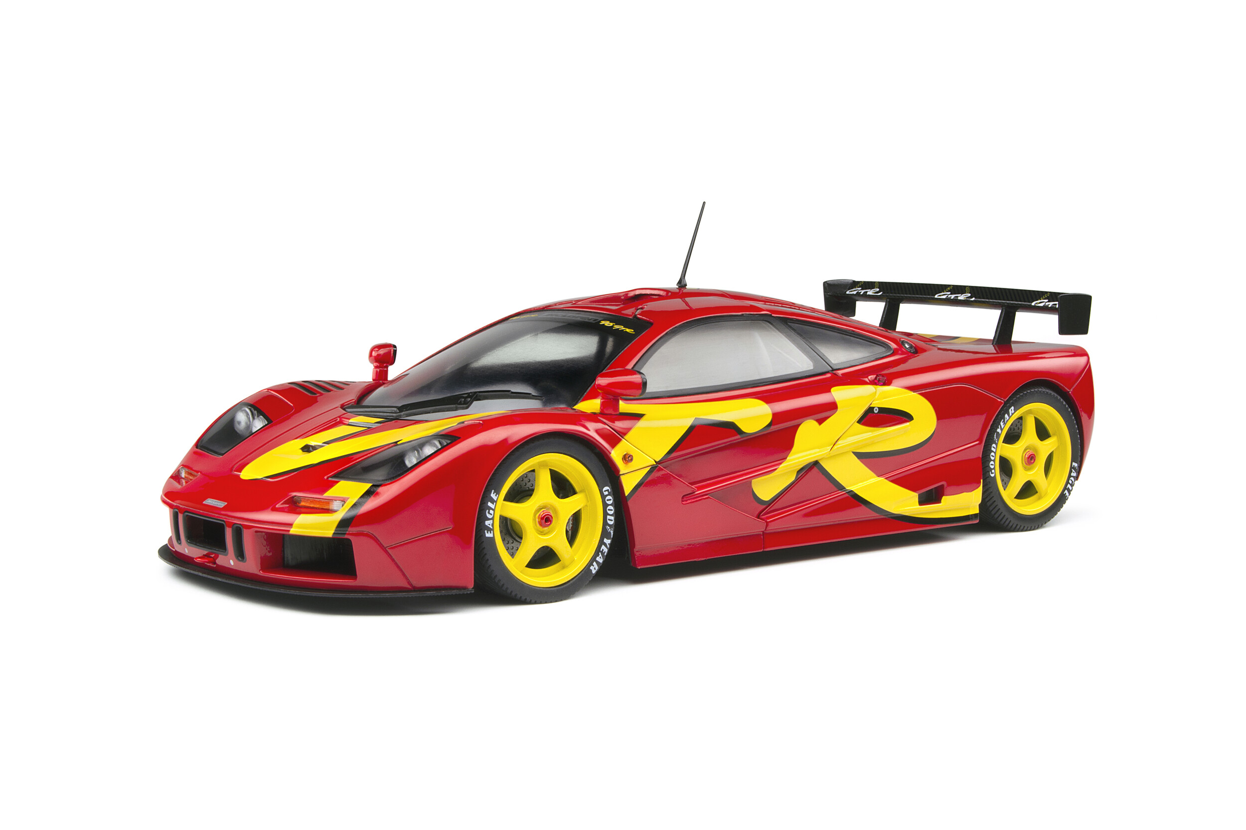  1996 McLaren F1 GTR Short Tail Launch Livery Red with Yellow  Graphics 1/18 Diecast Model Car by Solido S1804102 : Toys & Games