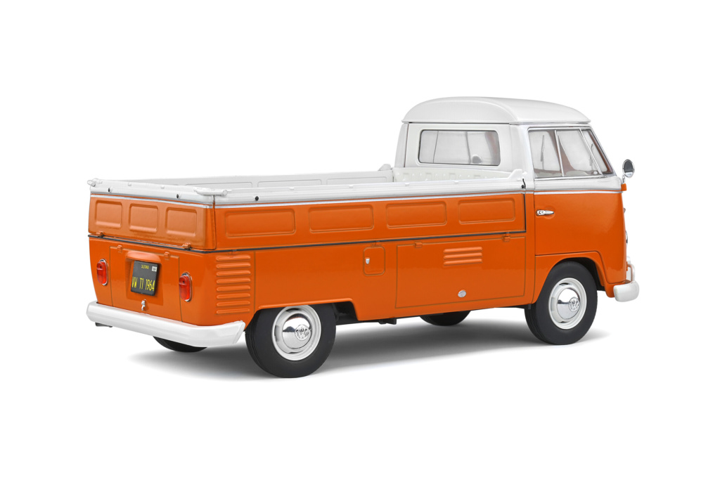VW (Volkswagen) T1 Pick Up Orange White 1950 - 1/18 - SOLIDO - S1806701 - Collection