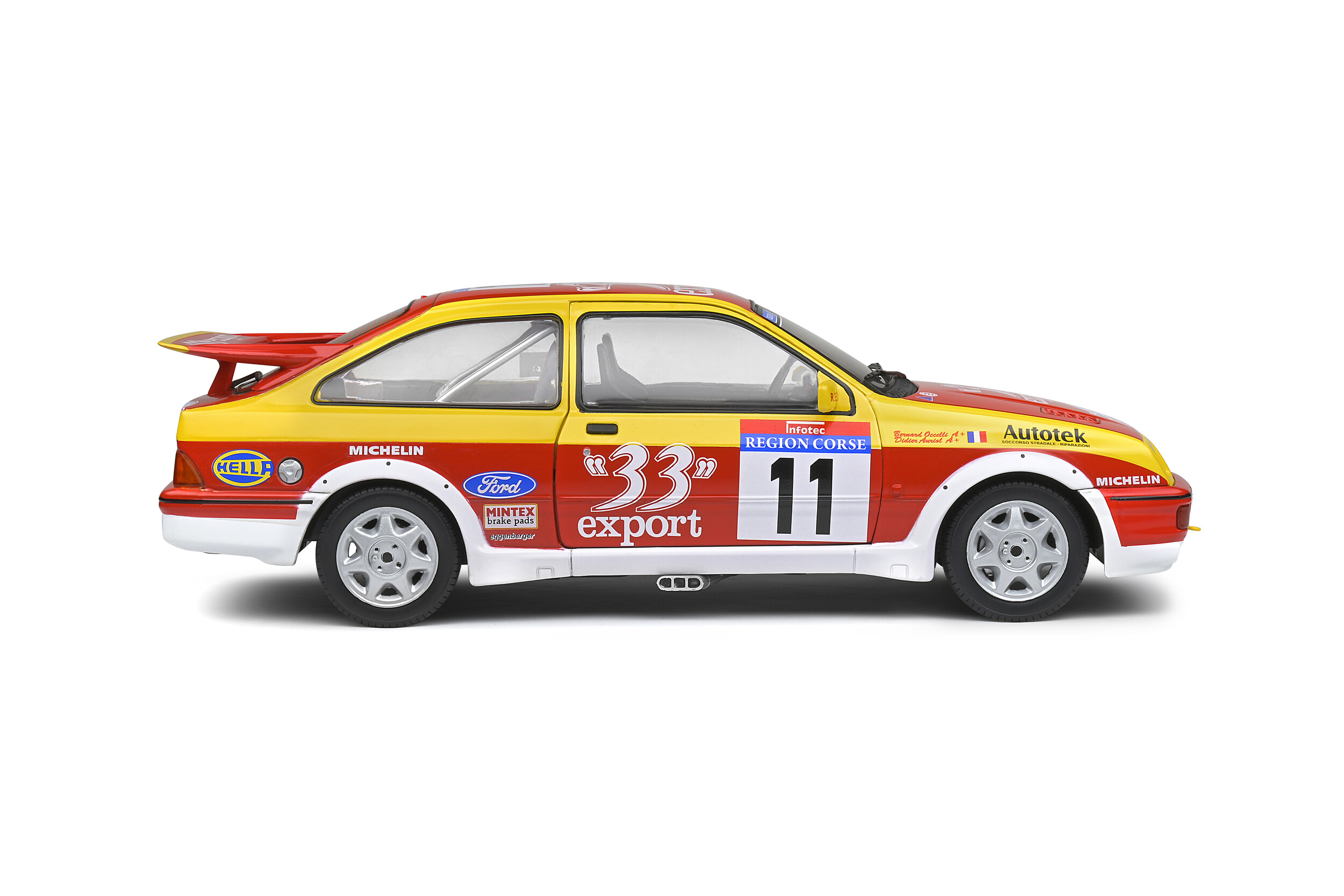 Solido Ford England Sierra Rs Cosworth N 11 Rally Tour De Corse 1987 D Auriol B Occelli 1 18 Cervena Zluta