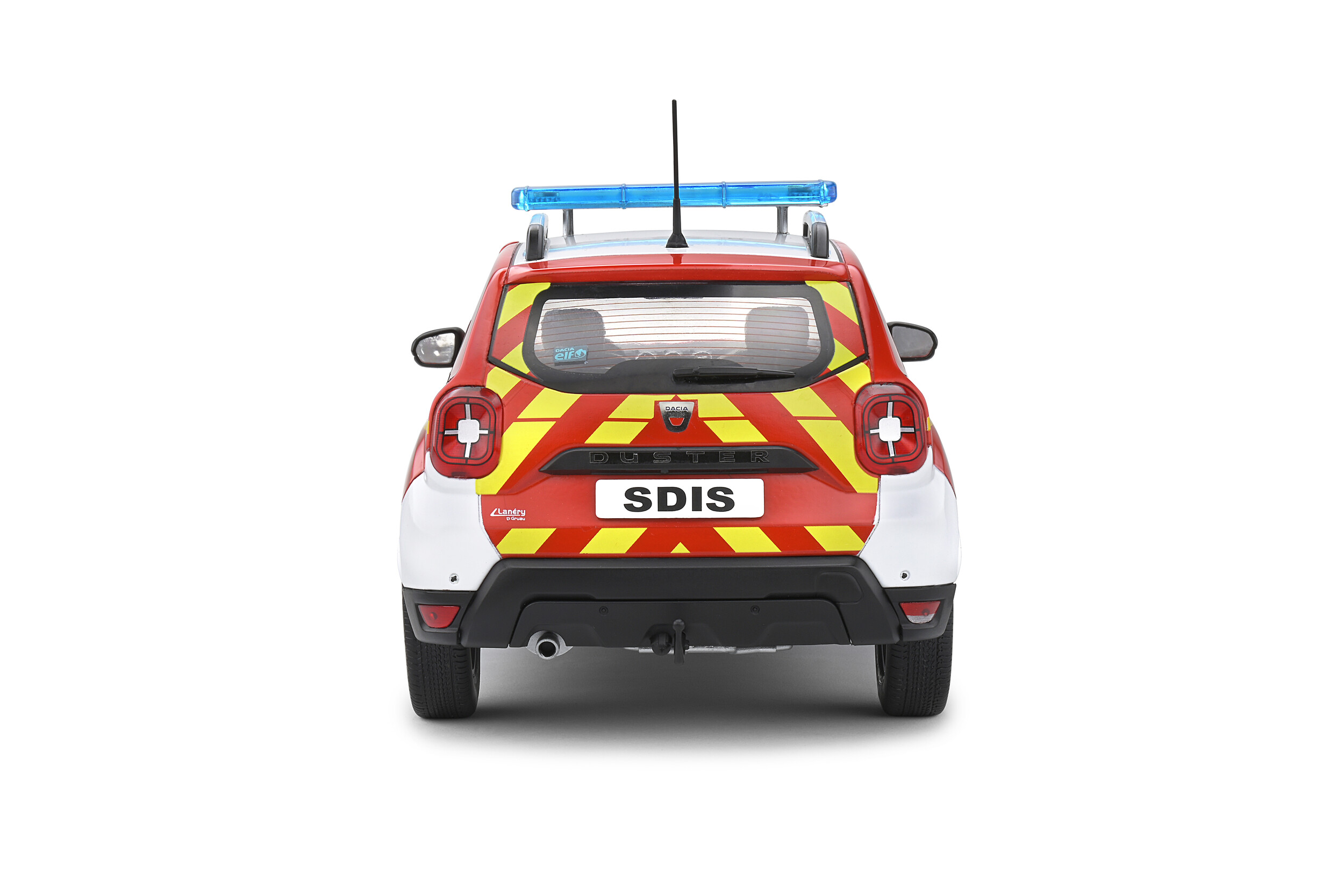 Voiture Miniature De Collection SOLIDO 1-18 - DACIA Duster MK2 Pompiers 2021 Red Blue 1804605
