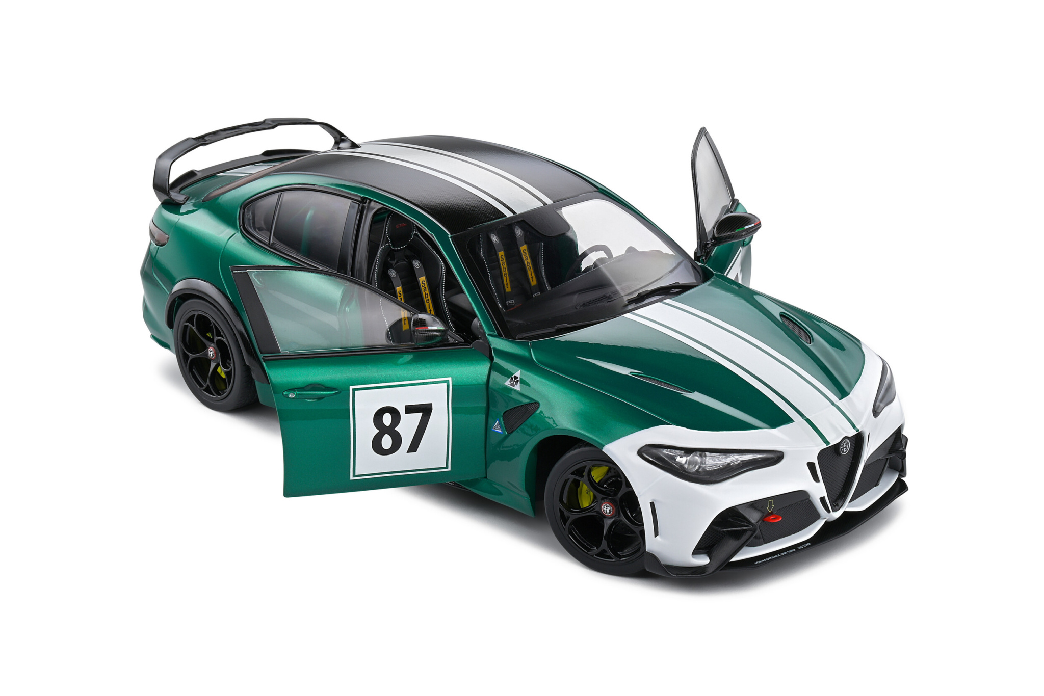 Solido 1:18 Alfa Romeo Giulia GTA M #87 Hommage Nürburgring 1973 Vert Metallique S1806902