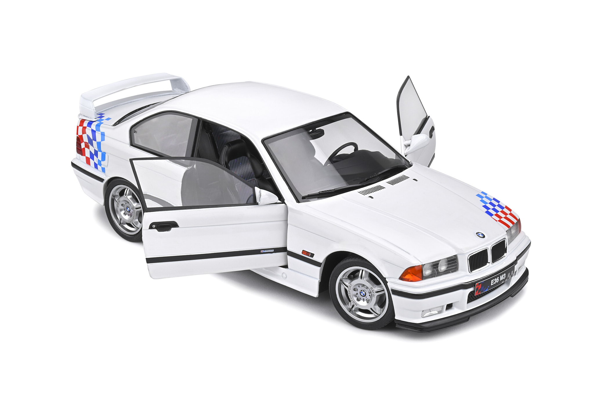 Miniature SOLIDO BMW E36 M3 Coupé Police 1991, échelle 1/18, Blanche