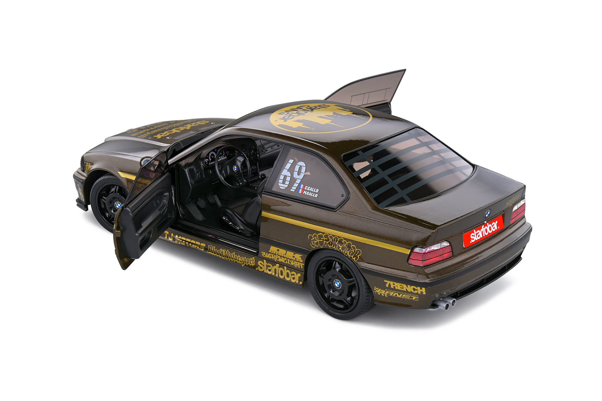 Réplica Solido 1:43 BMW E36 Coupé M3 Rojo 1999 – Coches De Colección Con Apertura De Puertas Y Ruedas Direccionales