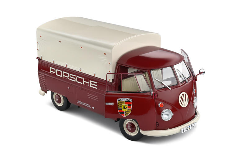 Vehicule volskwagen t1 pick-up orange 1950 1.18e metal