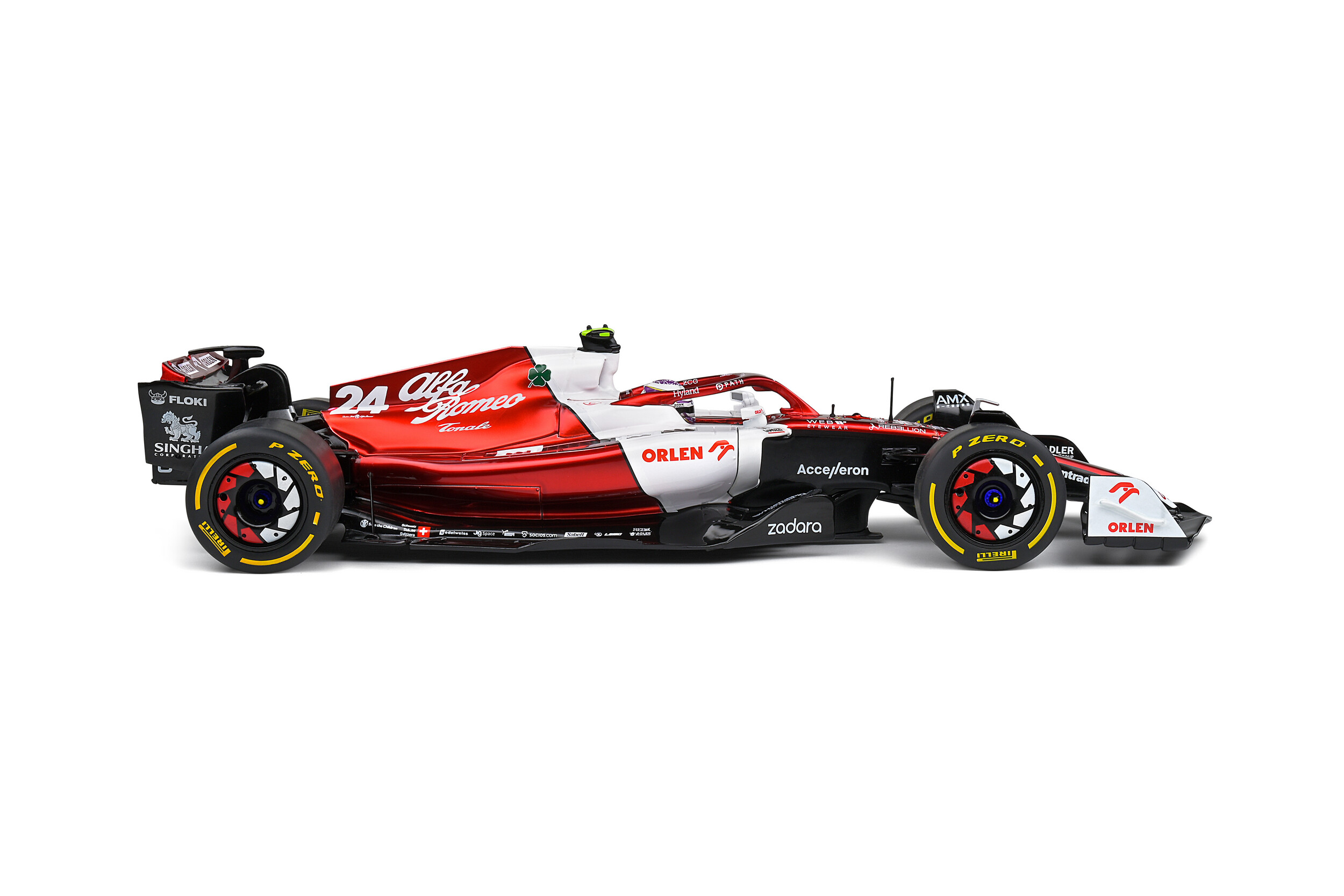 Solido 1:18 Alfa Romeo C42 #24 – Canada GP 2022, Zhou, échelle 1/18