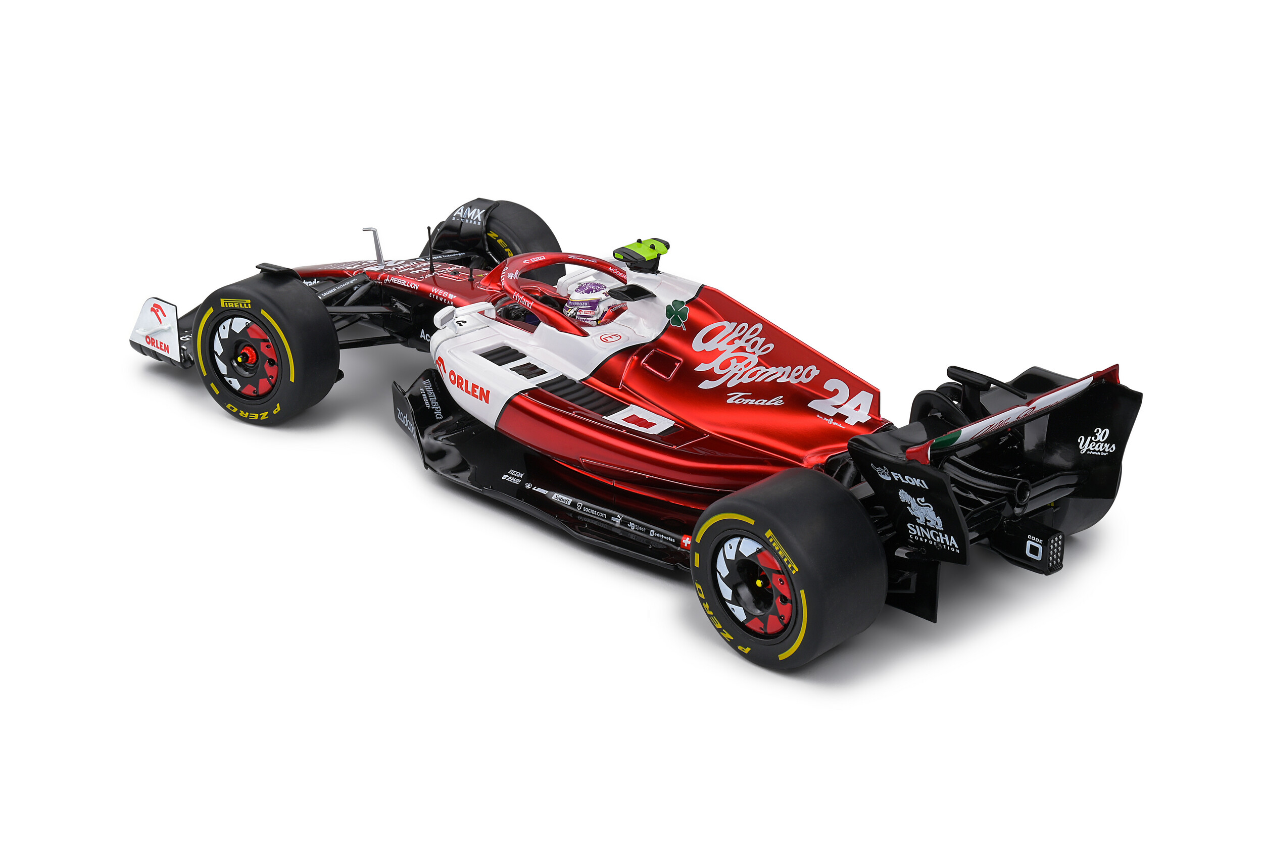 Miniature Solido 1/18 Alfa Romeo C42 - White - Pilote Guanyu - GP Canada 2022 - Collection F1