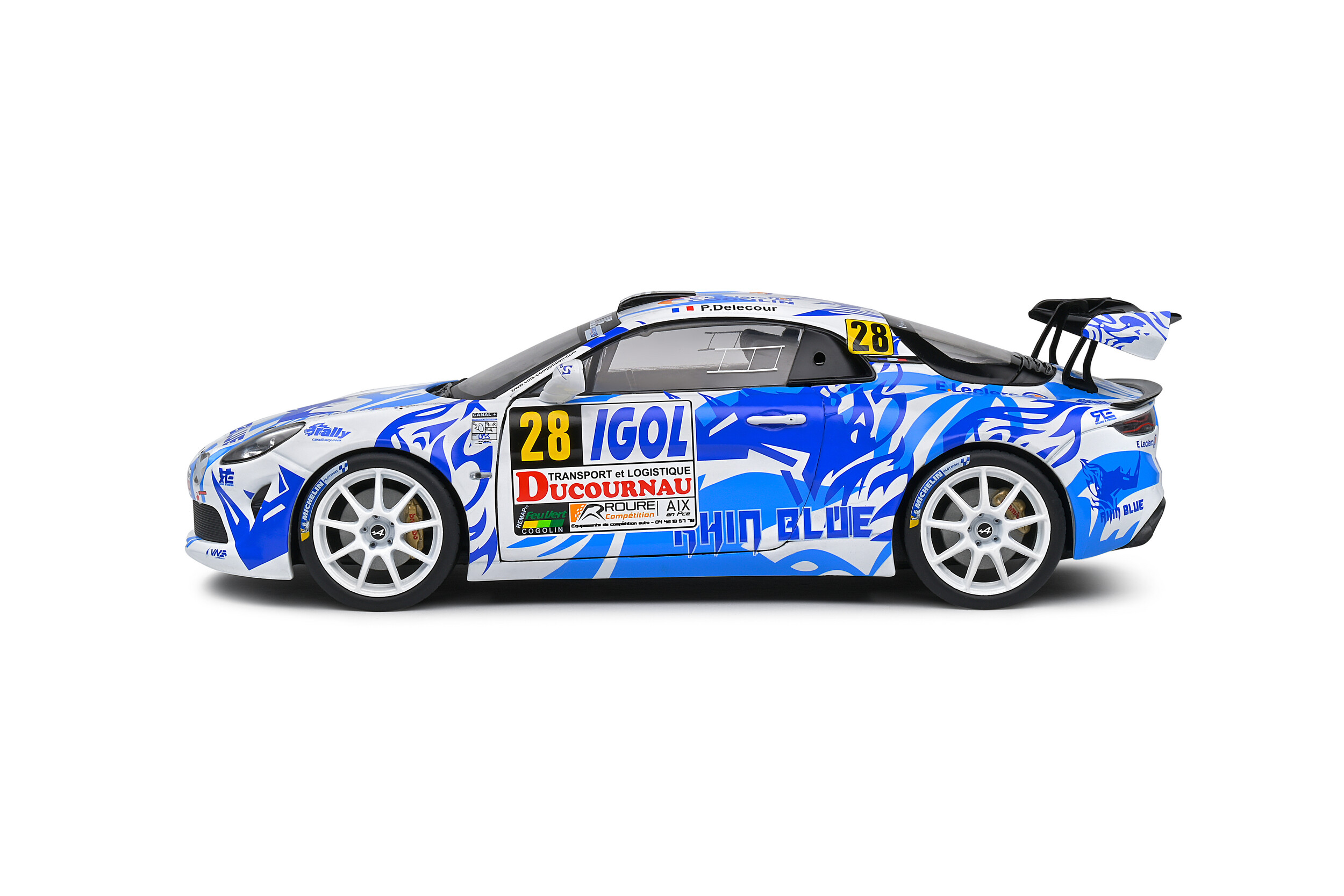 Solido - ALP A110 Rallye - Rally Var 2021 - Modellino Auto In Miniatura Scala 1/18, Colore Bianco, Metallo, Con Piloti F. Delecour E J-R. Guigonnet - 2