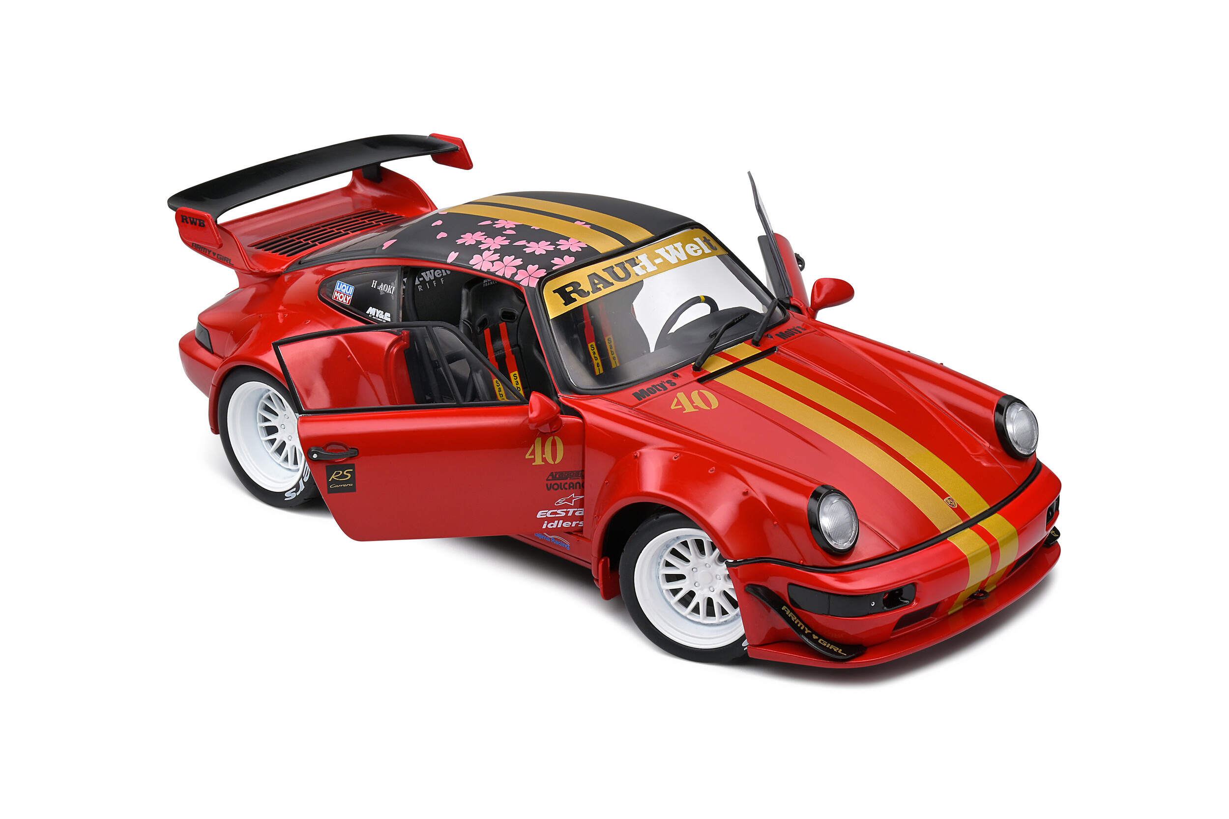 Solido 1:18 - Miniatura de carro (2) - Porsche 911 (964) RWB Rauh-Welt