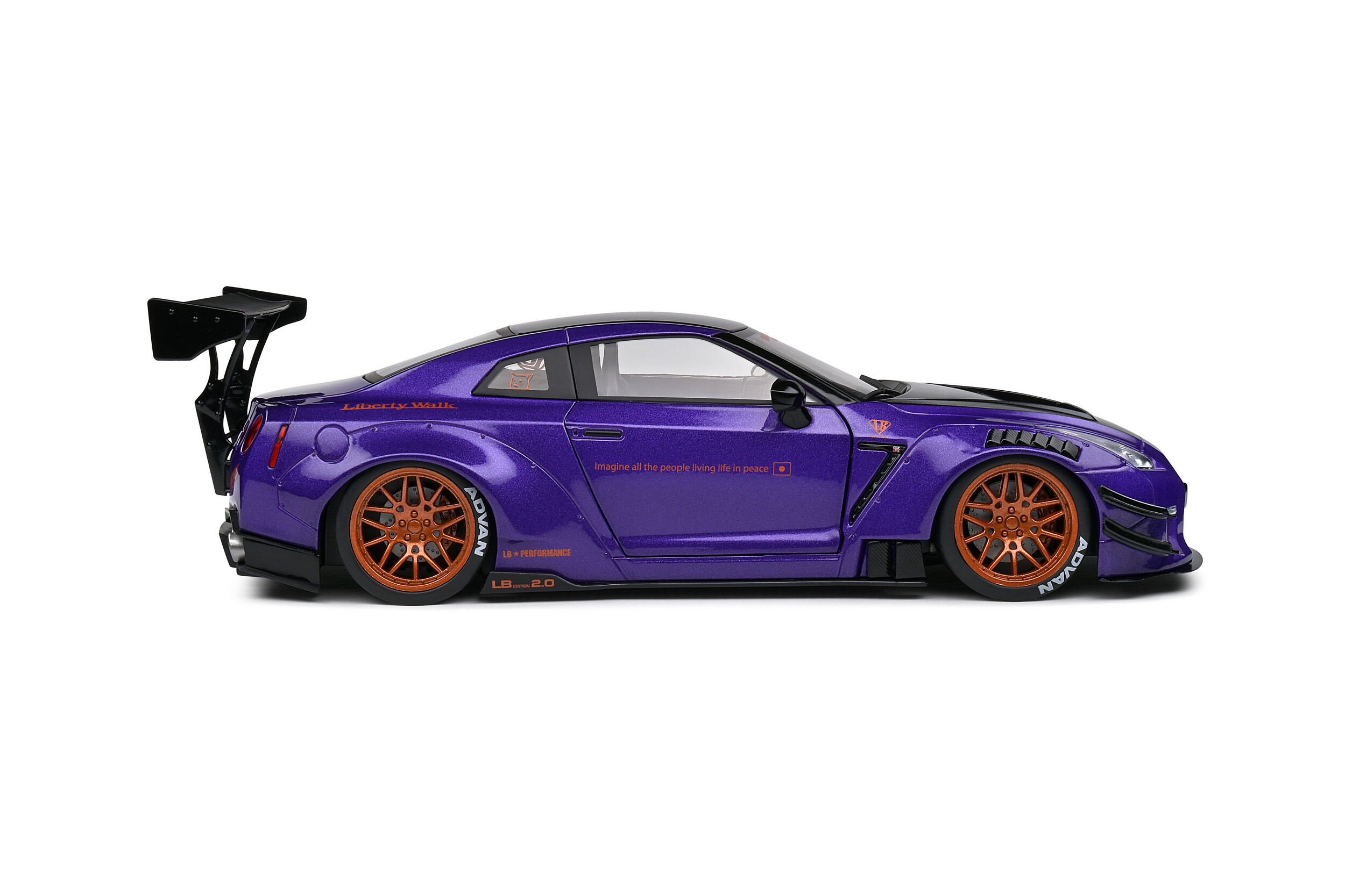 Nissan GT-R (R35) W/ Liberty Walk Body Kit 2.0 - PURPLEZILLA