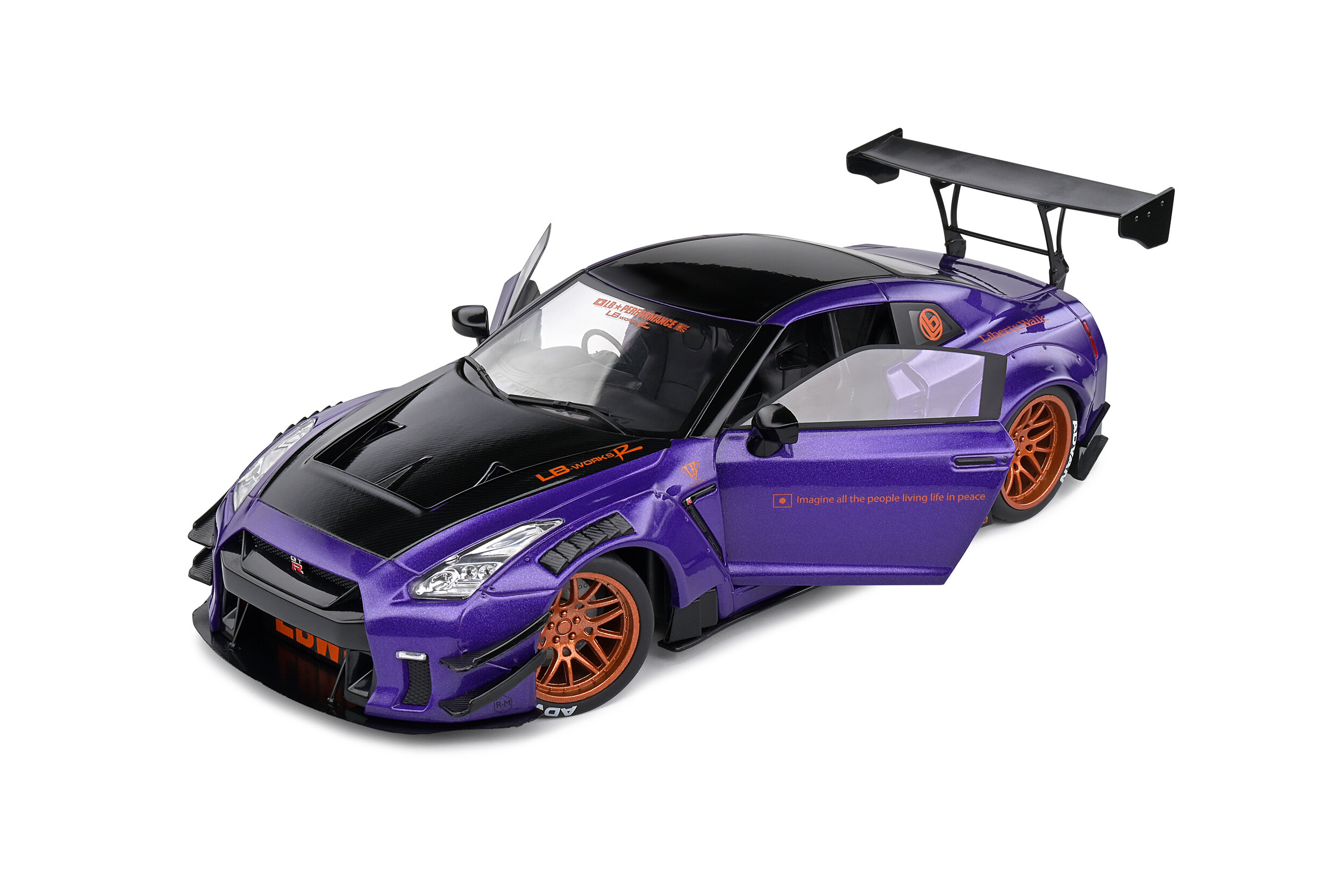Nissan GT-R (R35) W/ Liberty Walk Body Kit 2.0 - PURPLEZILLA