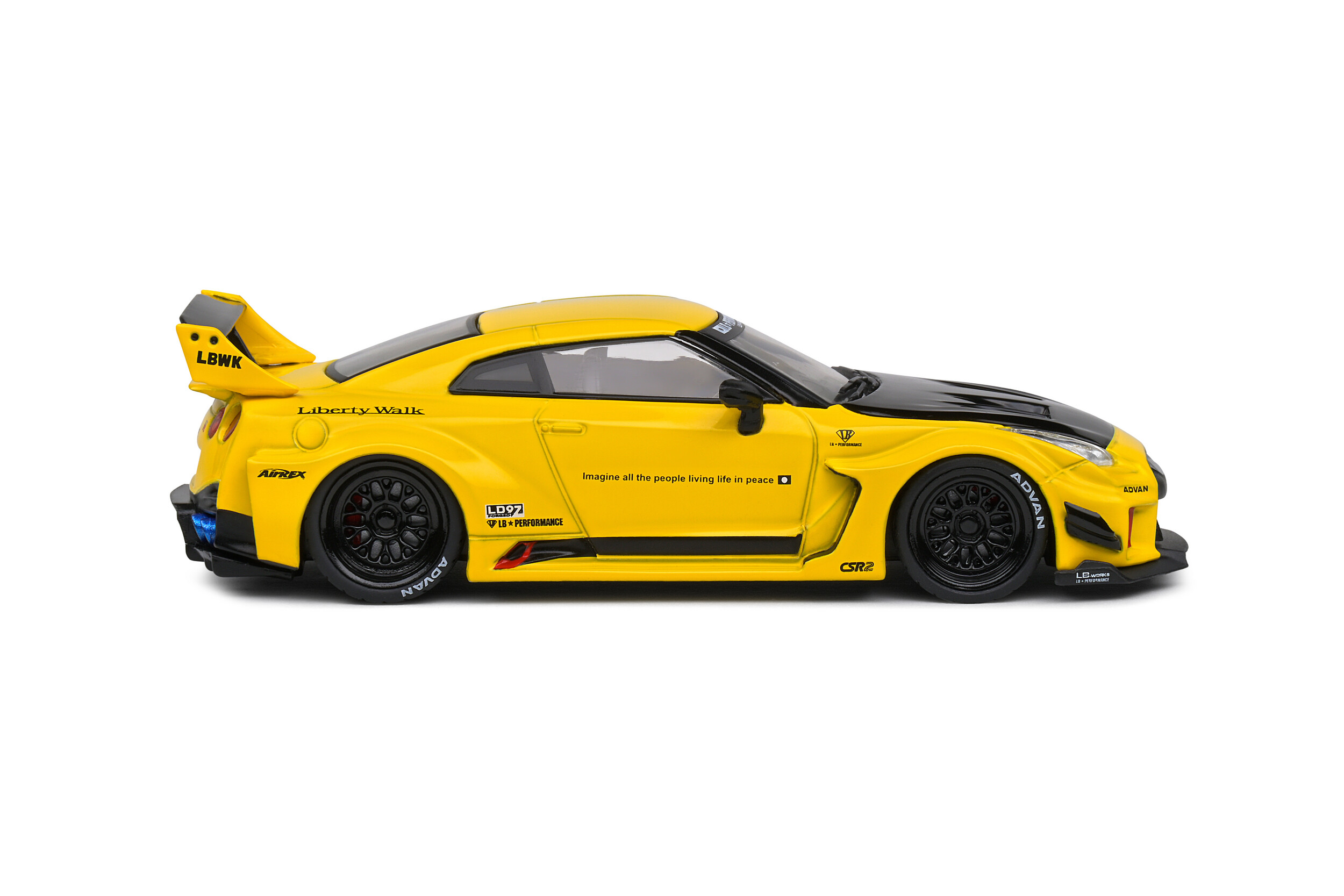 Nissan GTR35 LBWK Silhouette - Yellow - 2019 - Solido