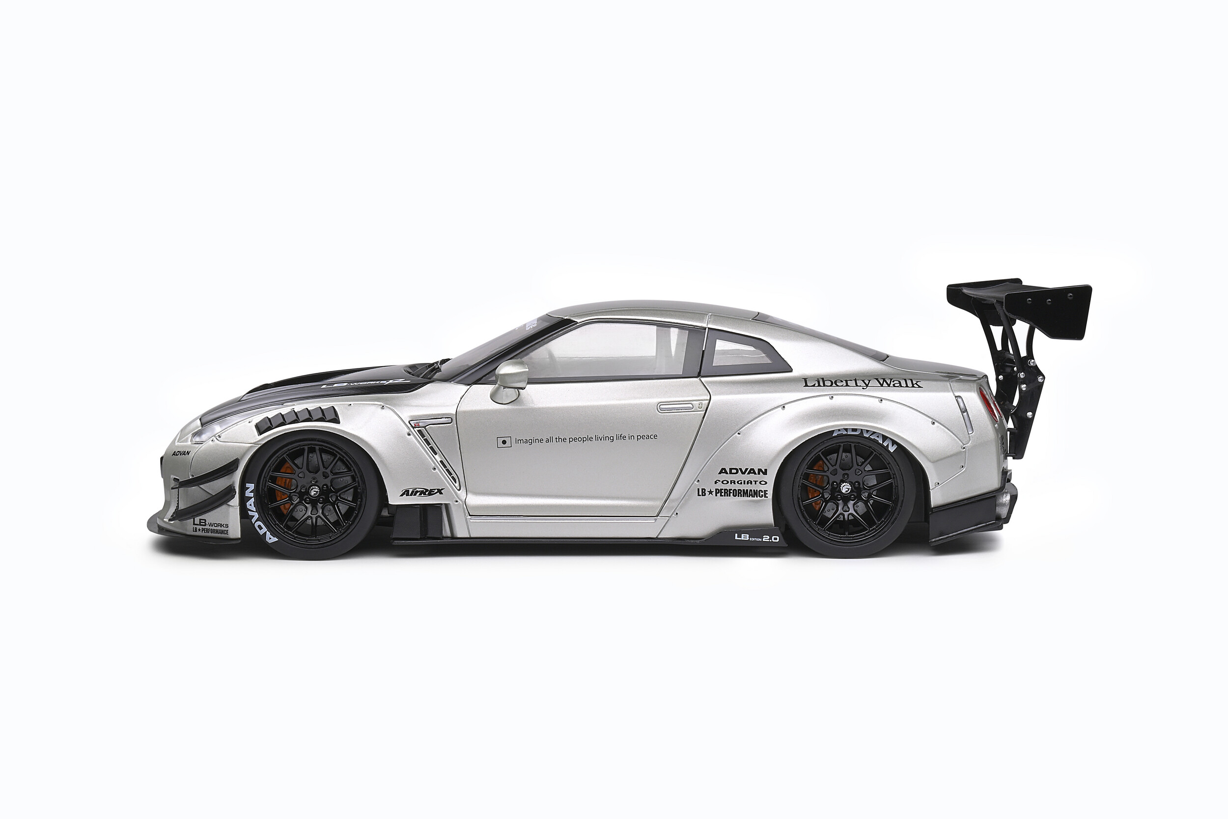 Nissan GT-R (R35) W/ Liberty Walk Body Kit 2.0 - Pearl Grey - 2020