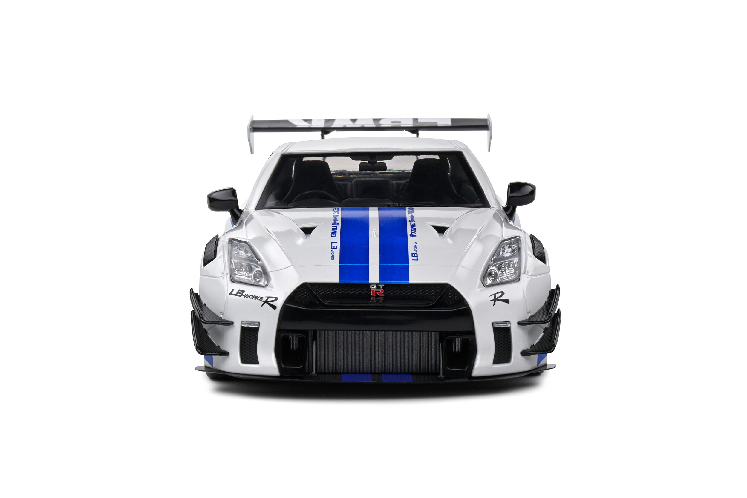 Nissan GT-R (R35) W/ Liberty Walk Body Kit 2.0 - White & Blue