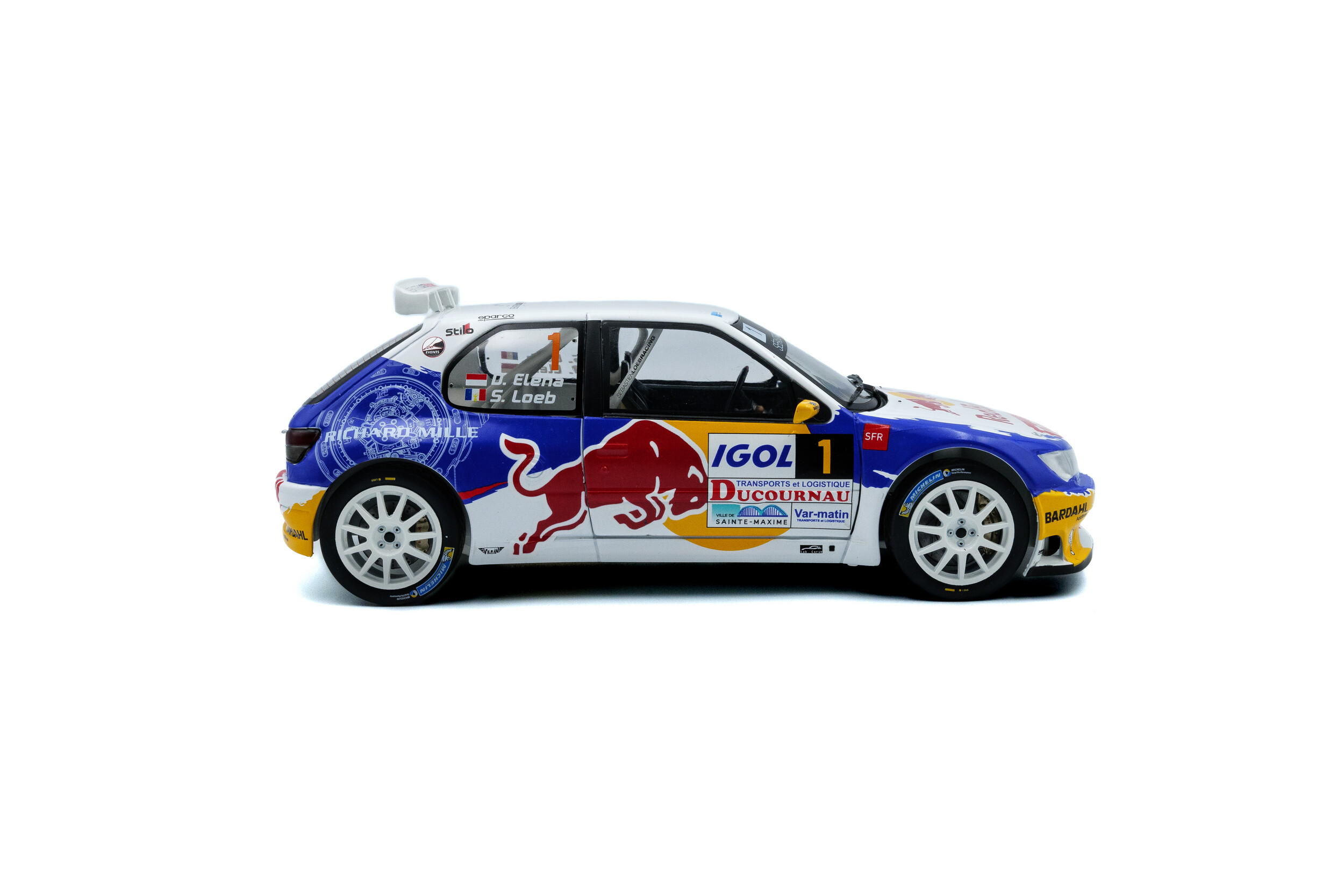 Solido 1/18 – Peugeot 306 Maxi N°1 Rallye Du Var 2017 – Loeb/Elena (SL1808308)