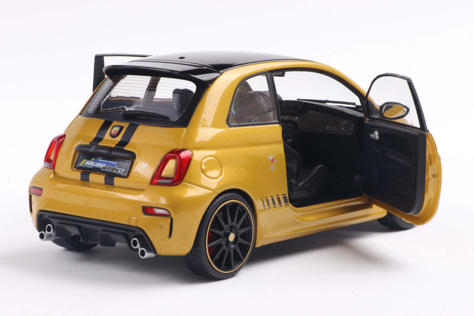Detailed Abarth Works Edition Solido 1:18 Scale Die-Cast Model Car
