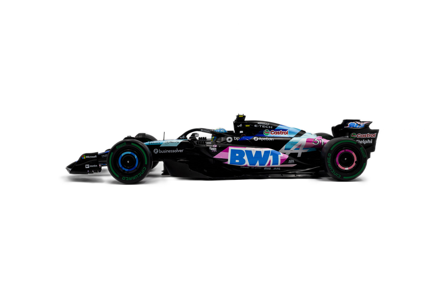 Miniature ALPINE F1 TEAM A524 BLUE E.OCON BRAZILIAN GP 2024 1/18 1/18