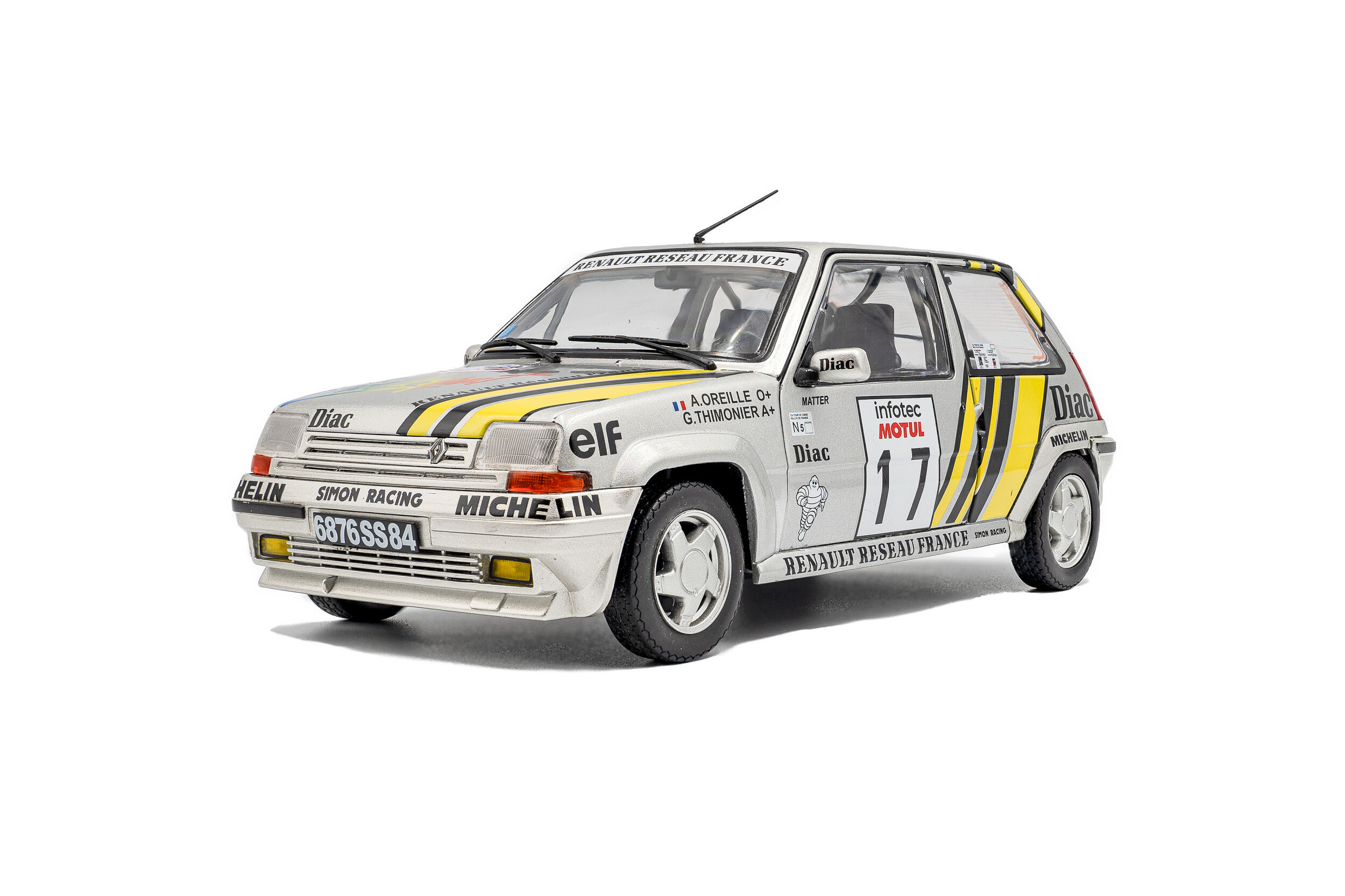 Renault 5 GT TURBO MK2 - Tour de Corse - 1989 - #17 A.OREILLE - Solido
