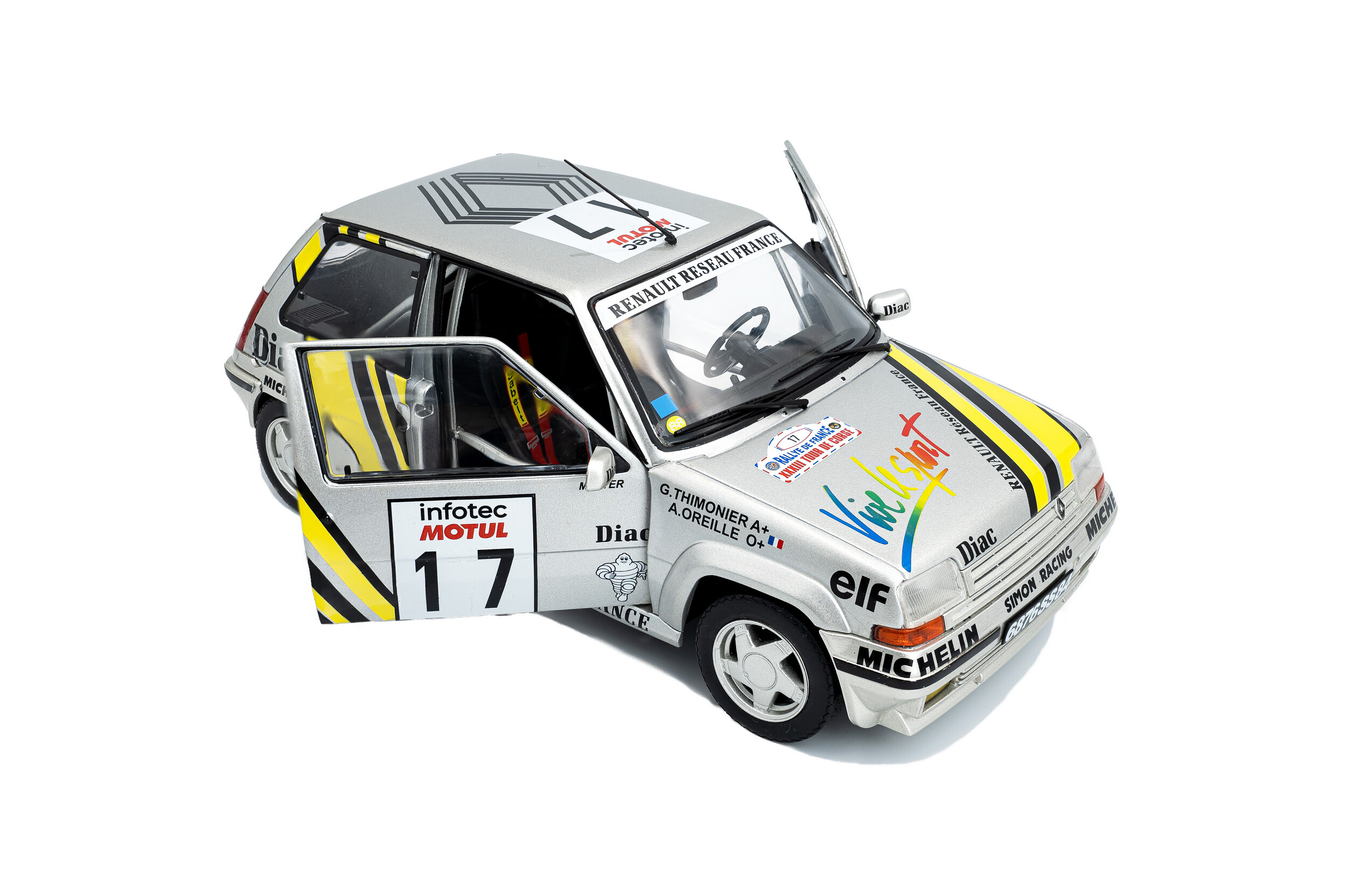 Renault 5 GT TURBO MK2 - Tour de Corse - 1989 - #17 A.OREILLE - Solido