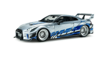 Nissan GT-R (R35) LIBERTY WALK SILHOUETTE - SILVER AND BLUE STRIPES - 2020